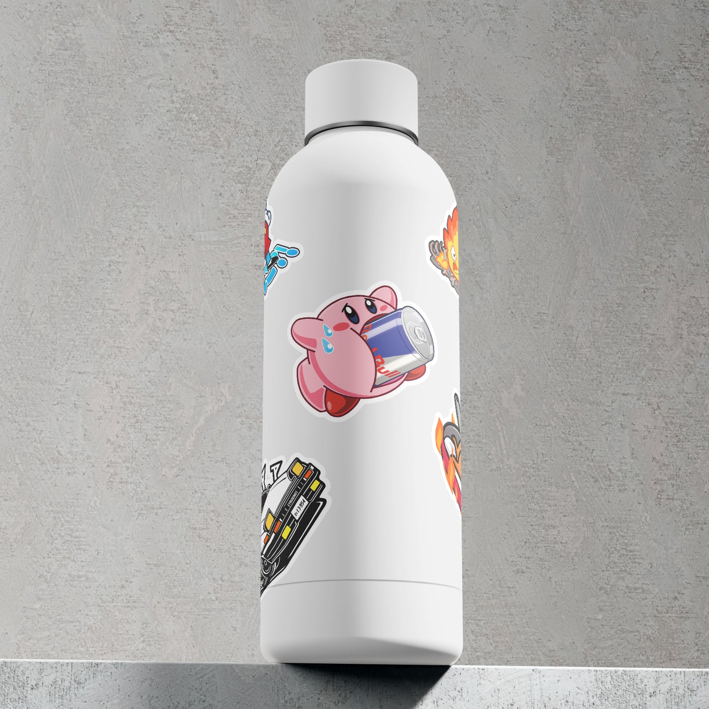 Kirby Drinks Redbull! 3" Vinyl Sticker