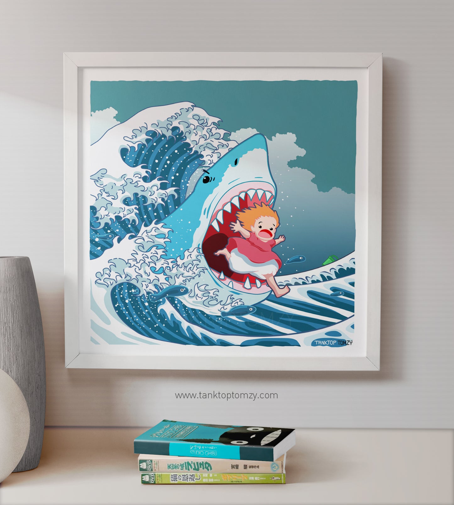 Run! Ponyo! (Ghibli Horror Series Print)