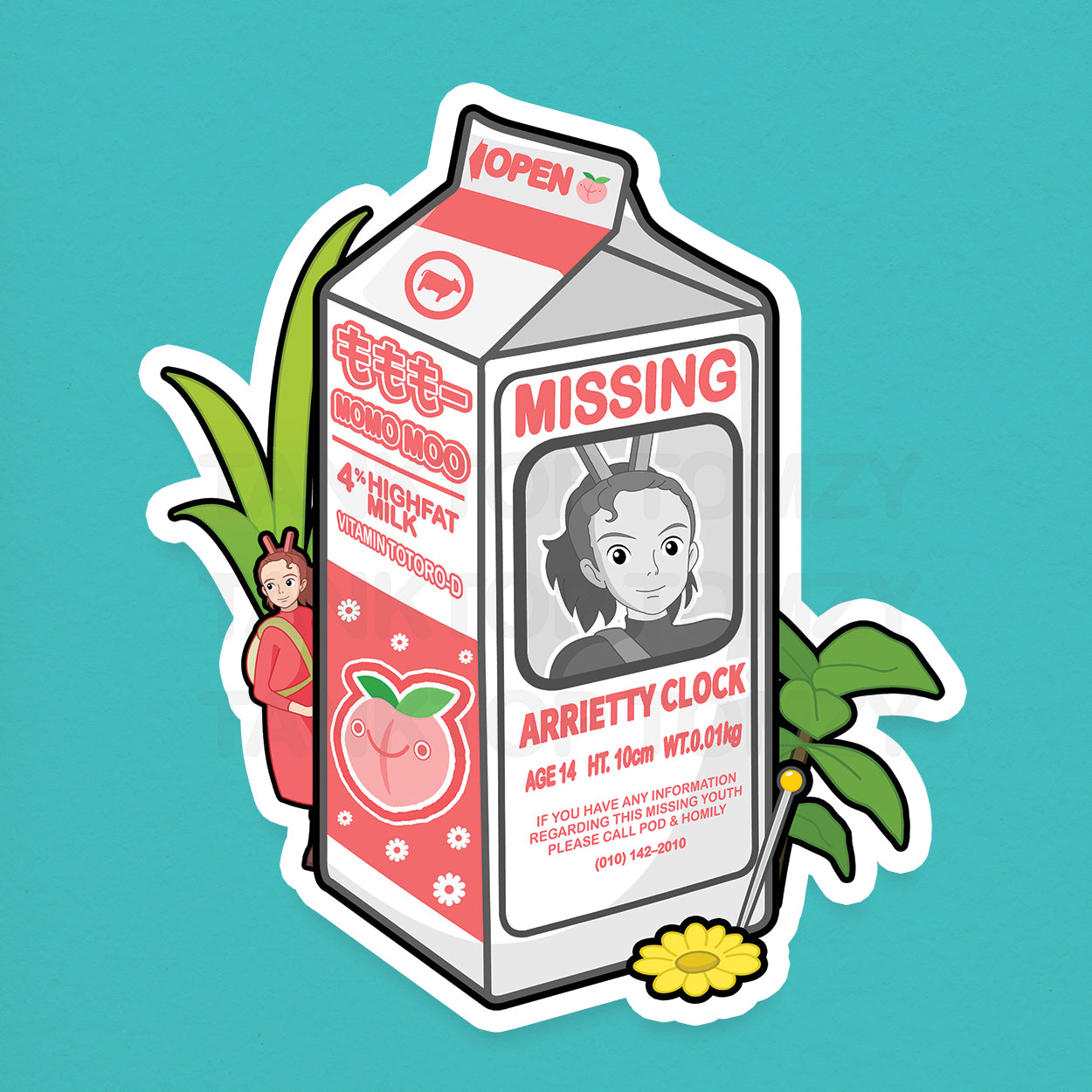 Arrietty! 3" Vinyl Sticker