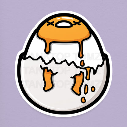 Gudetama, Cooked! 3" Vinyl Sticker