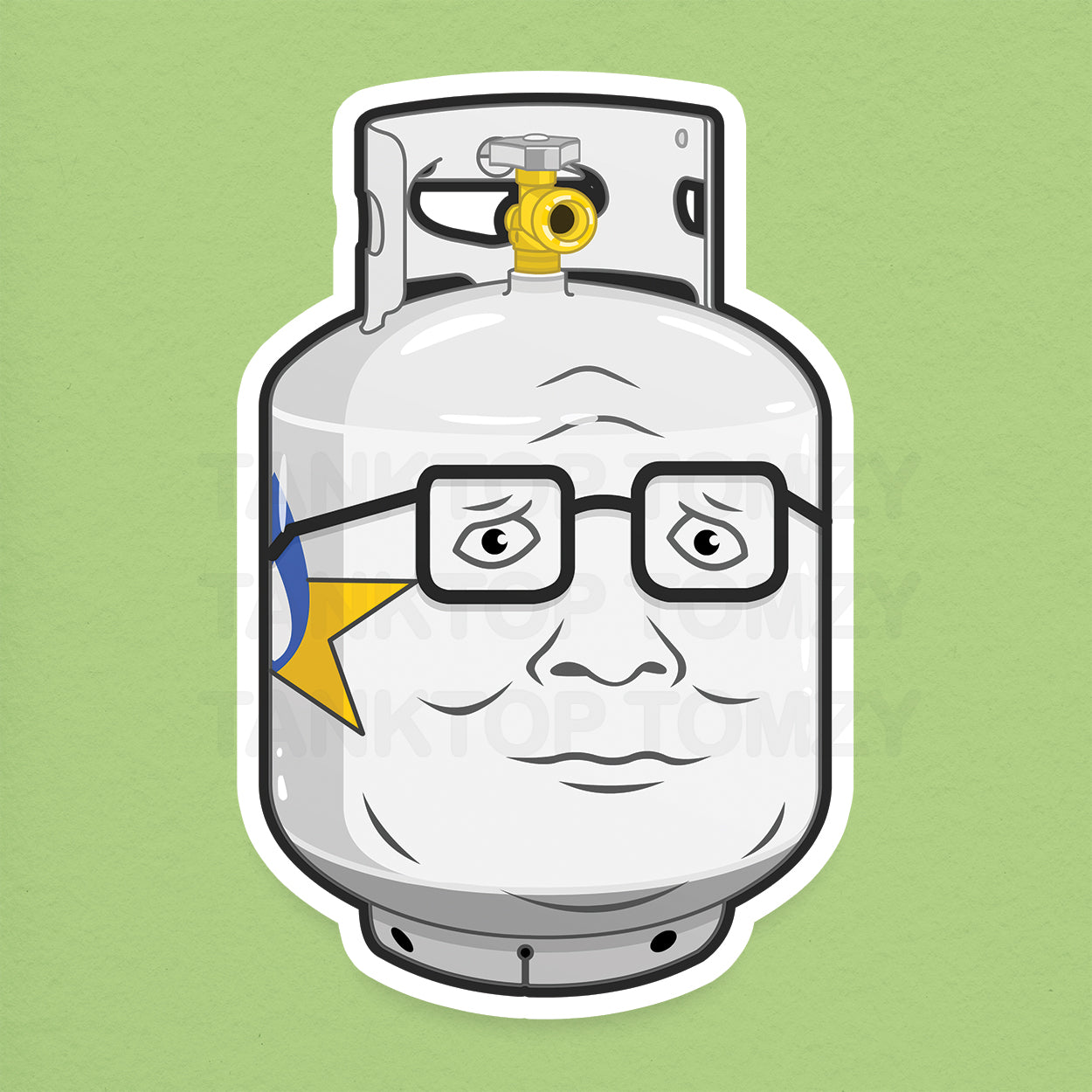 Hank the Propane! 3" Vinyl Sticker
