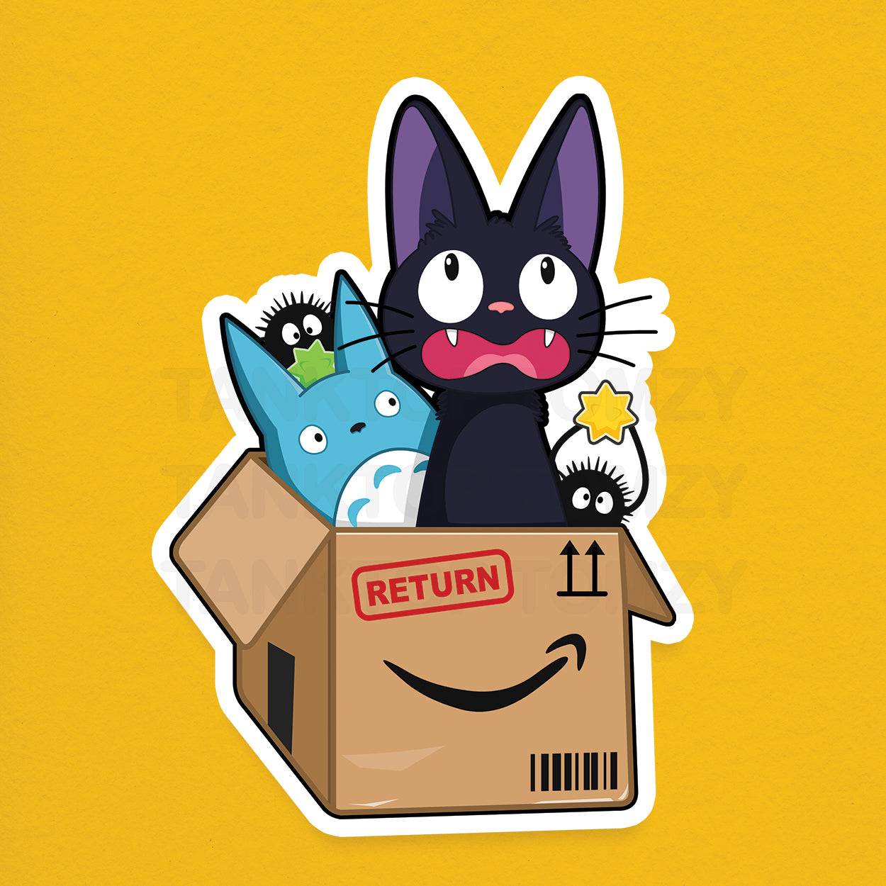 Please don't return Jiji! 3" Vinyl Sticker