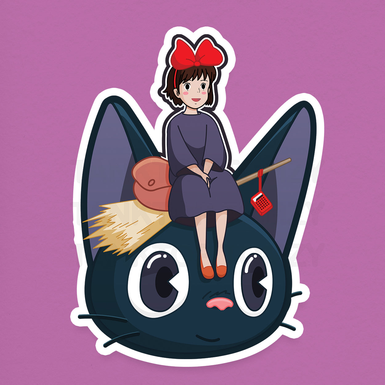 Jiji Bobble Head! 3" Vinyl Sticker