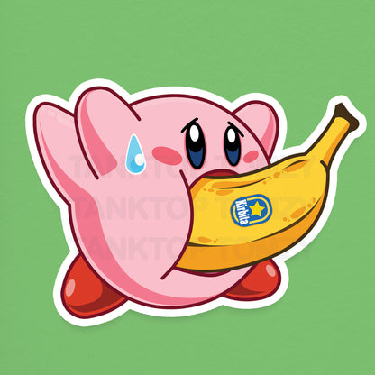 Kirby's Banana! 3" Vinyl Sticker
