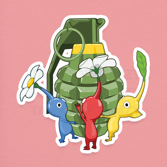 Pikmin goes BOOM! 3" Vinyl Sticker