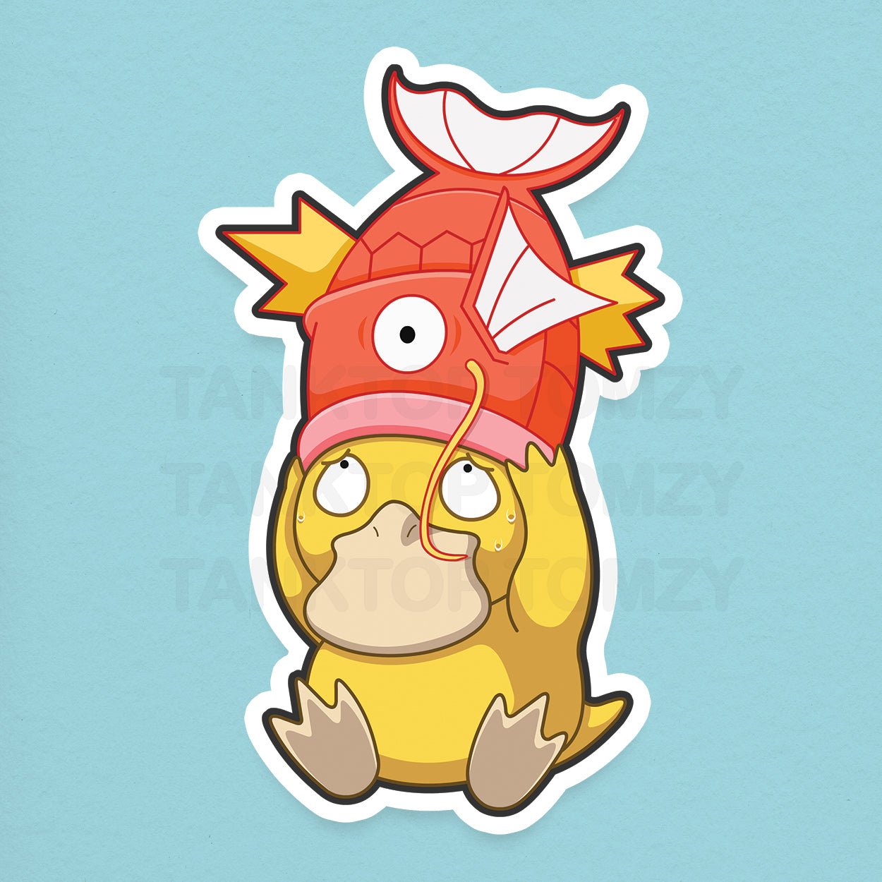 Psssyyy duckkarp! 3" Vinyl Sticker