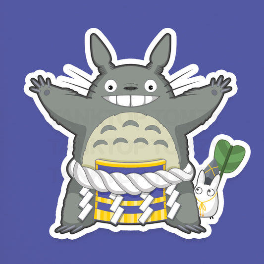Totoro does Sumo! 3" Vinyl Sticker