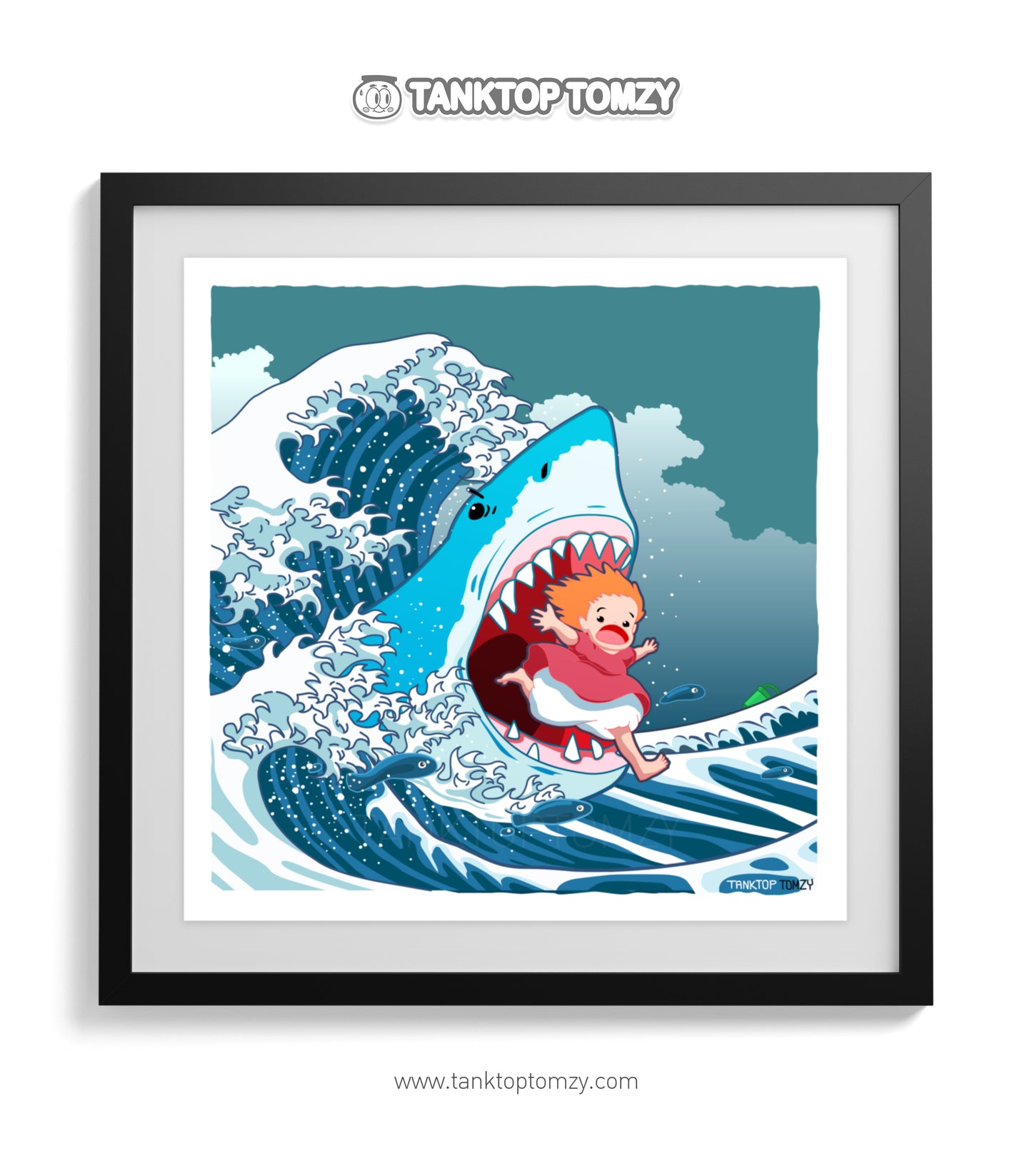 Run! Ponyo! (Ghibli Horror Series Print)