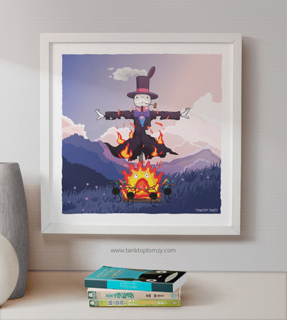 Turnip Head Flirts with Fire! (Ghibli Horror Series Print)