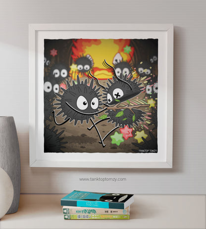 Soot Fight Club! (Ghibli Horror Series Print)