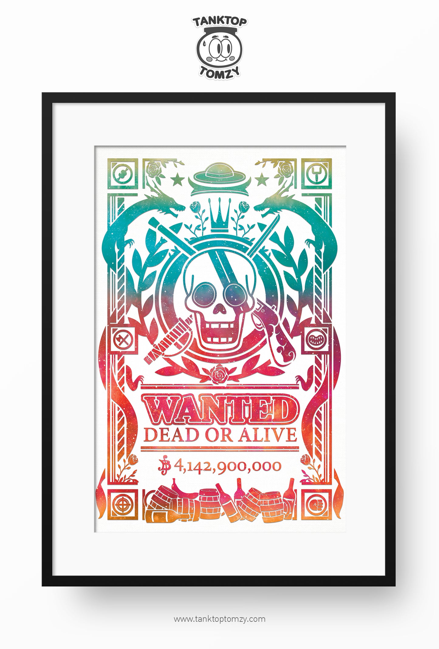 One Piece Red Hair Pirates 11x17 (Galaxy Style)